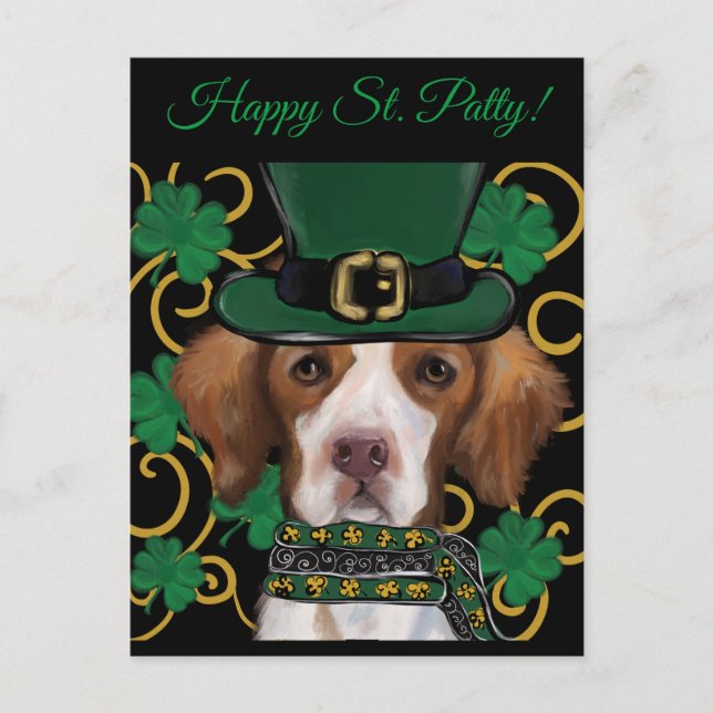 Brittany Spaniel Vykort (Framsida)