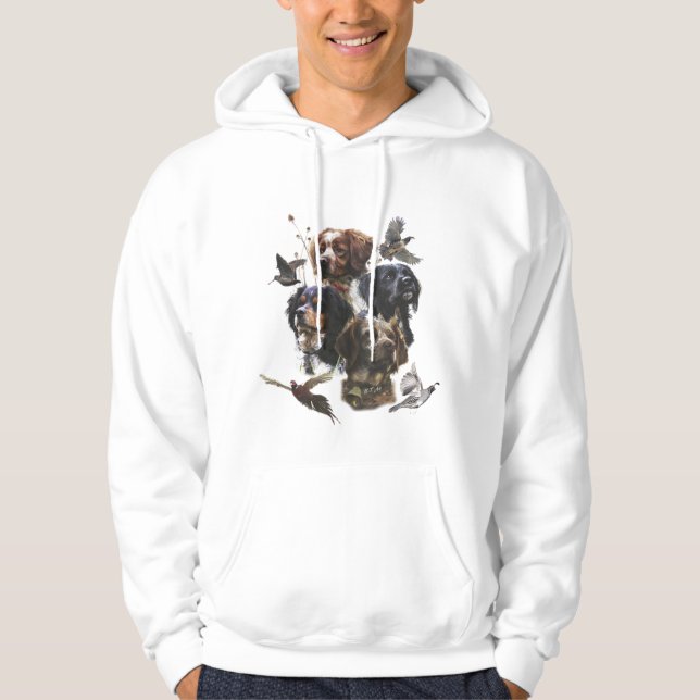 Brittany Spaniels, Fågelfaktasäsong Hoodie (Framsida)