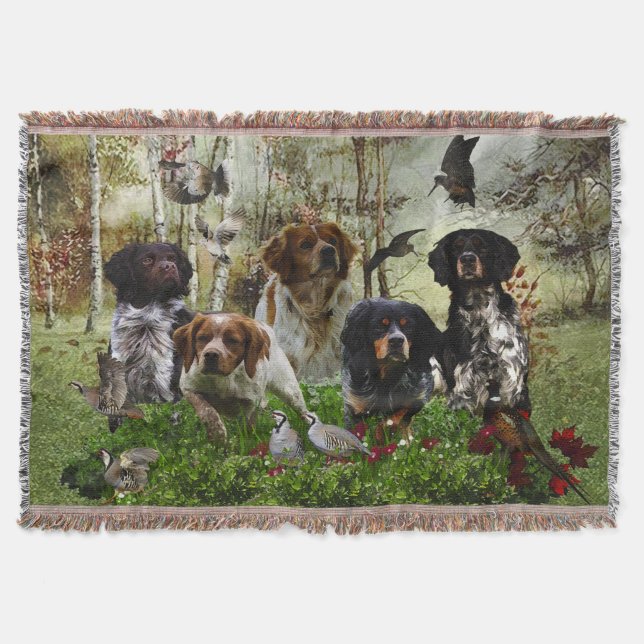 Brittany Spaniels,   Fågeljakt    Filt (Framsidan)