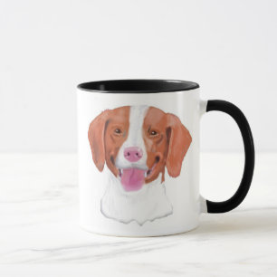 Brittany Spaniels som utgjuter glädje… Mugg