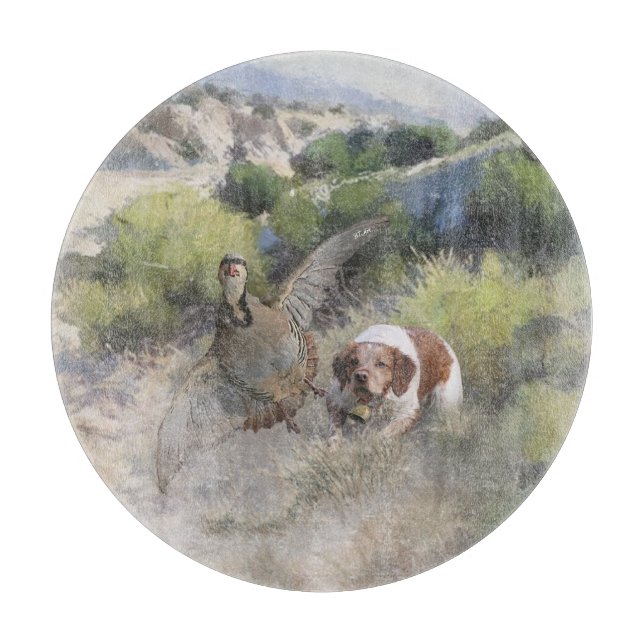 Brittany Spansk jaktchukar partridge, Art (Framsidan)