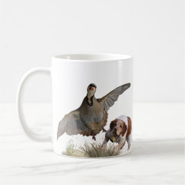 Brittany Spansk jaktchukar partridge, Art Kaffemugg