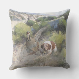 Brittany Spansk jaktchukar partridge, Art Kudde