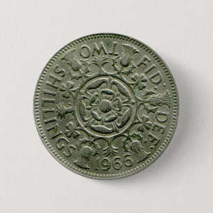 Britten 1966 två shilling knäppas knapp