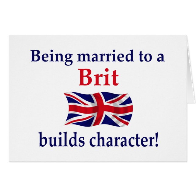 Britten bygger teckenet hälsningskort (Framsidan Horizontal)