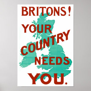 Britter! Ditt land behöver DIG Poster