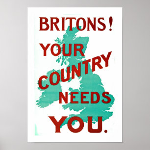 Britter! Ditt land behöver dig Poster