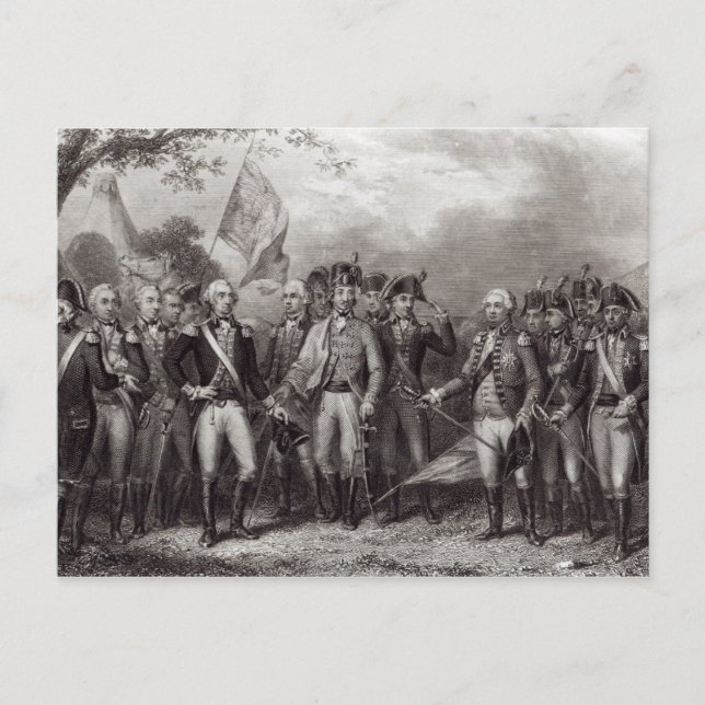 Britterna överlämnar sin Arm Vykort (Framsida)