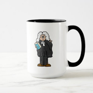 Brittisk advokat med Wig Mugg