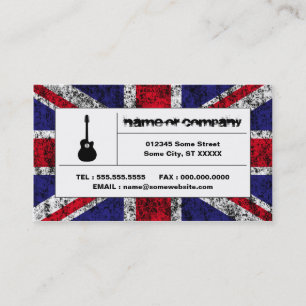 brittisk akustisk gitarr visitkort
