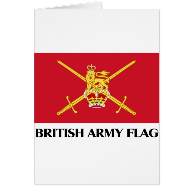 Brittisk arméflagga hälsningskort (Framsidan)