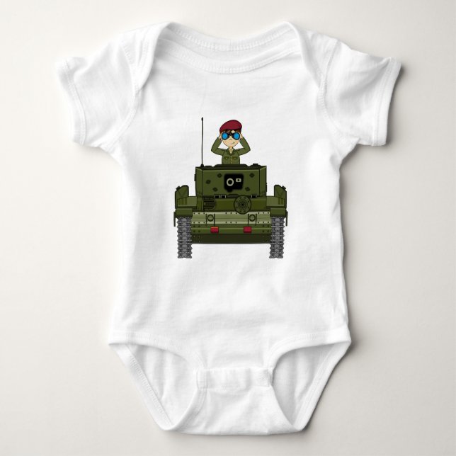 Brittisk armésoldat i tankranka tee (Framsida)