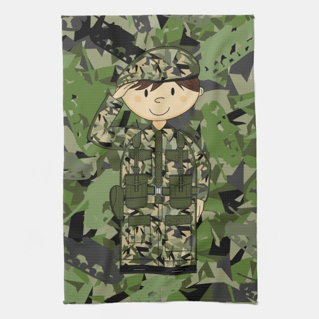 Brittisk armésoldathandduk kökshandduk (Vertikal)