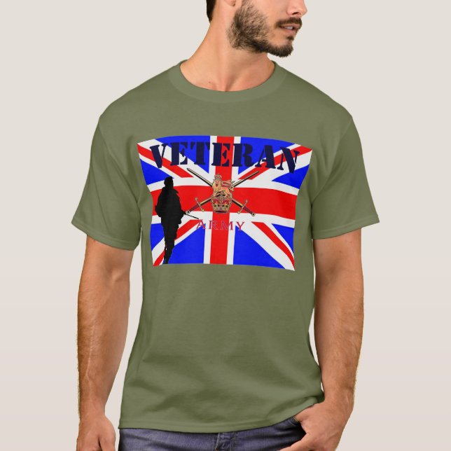 Brittisk arméveteranT-tröja Tee Shirt (Framsida)