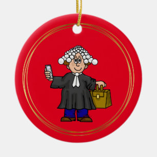 Brittisk barrister-julprydnad julgransprydnad keramik
