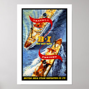 Brittisk bäst Indien ~ båda väg Poster