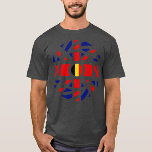 Brittisk belgisk Multinational Patriot Flagga Seri T Shirt