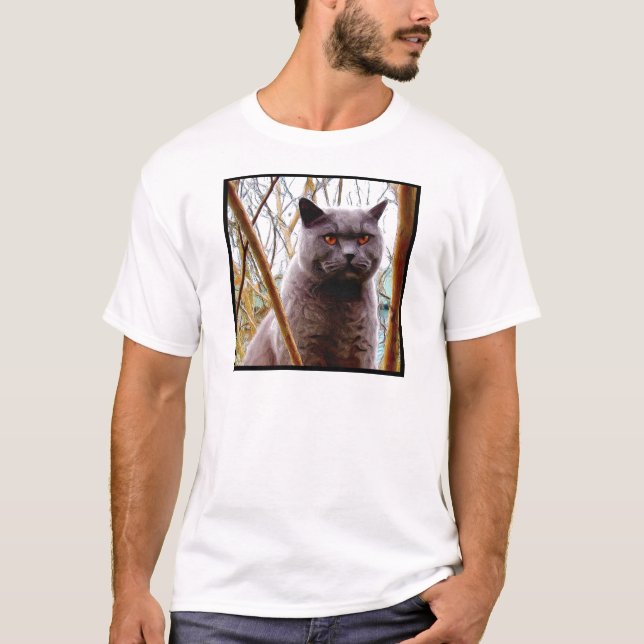 Brittisk blåttkattT-tröja T Shirt (Framsida)
