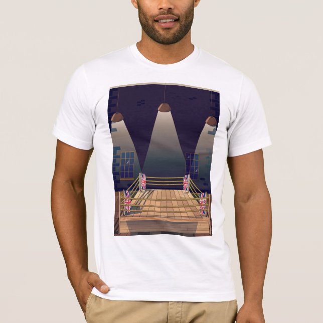 Brittisk boxningsring Gym. Tee Shirt (Framsida)