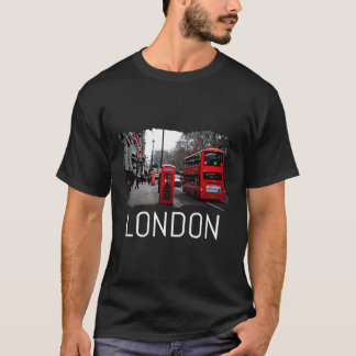 Brittisk brittisk Flagga Telefonbox Gift Red Buss T Shirt