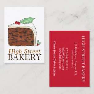 Brittisk brittisk julkummel Shop Bakery Food Visitkort