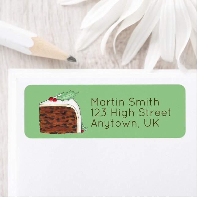 Brittisk brittisk kummelgädda i lycklig returadress etikett (Insitu)