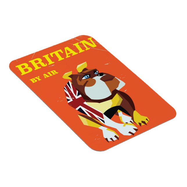 Brittisk Bulldog Vintage resemotiv Magnet (Högersidan)