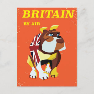 Brittisk Bulldog Vintage resemotiv Vykort