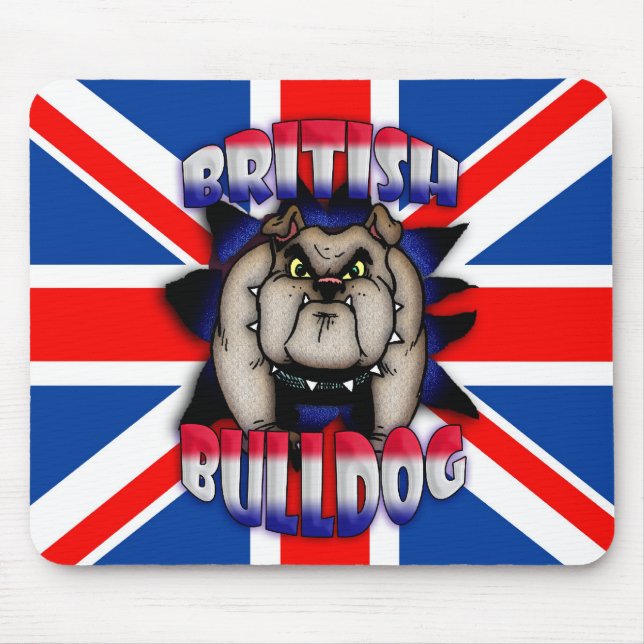Brittisk bulldogg Mousemat Mousepad, facklig jack Musmatta (Framsidan)