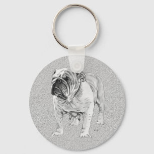 Brittisk bulldogg nyckelring