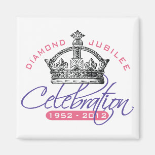 Brittisk diamantjubileum - kunglig souvenir magnet