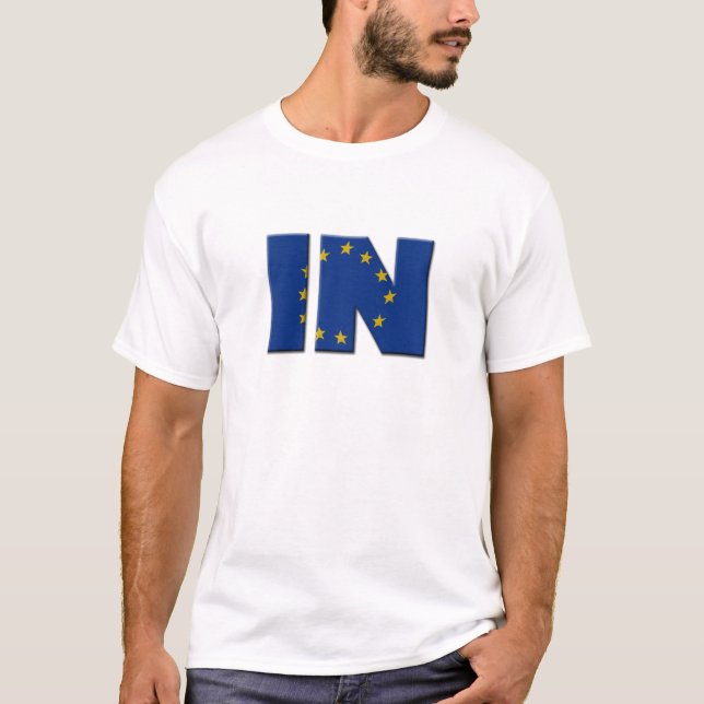 Brittisk EU-folkomröstning in/ut. I förhållande ti T-shirt (Framsida)
