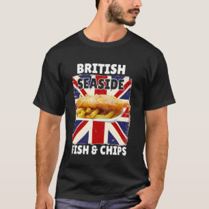 Brittisk fiske och pommes frites vid kusten - UK C T Shirt