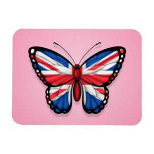 Brittisk fjärilsflagga på rosor magnet
