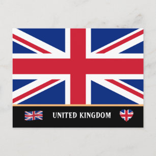 Brittisk flagg & engelsk resa / Storbritannien Vykort