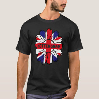 Brittisk flagga England Storbritannien Solros Nott T Shirt