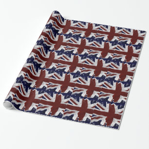 Brittisk flagga, facklig jack, patriotisk design presentpapper