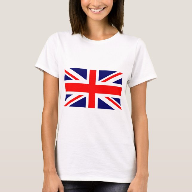 Brittisk flagga för facklig jack tee shirt (Framsida)