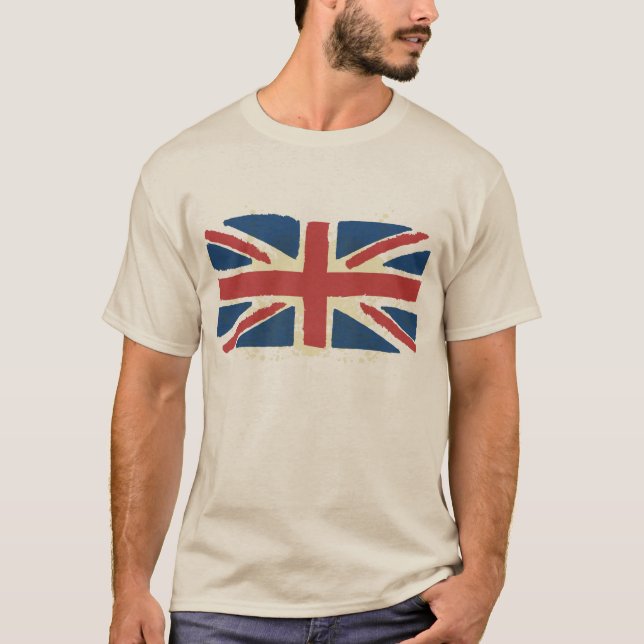 Brittisk flagga för facklig jackGrunge T-shirt (Framsida)