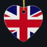 Brittisk flagga julgransprydnad keramik<br><div class="desc">Illustration av den brittiska flagga.  Ta copyrightt på © Karin 2008 Hildebrand Lau.</div>