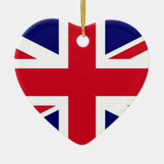 Brittisk flagga julgransprydnad keramik