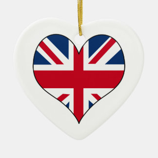 Brittisk flagga julgransprydnad keramik