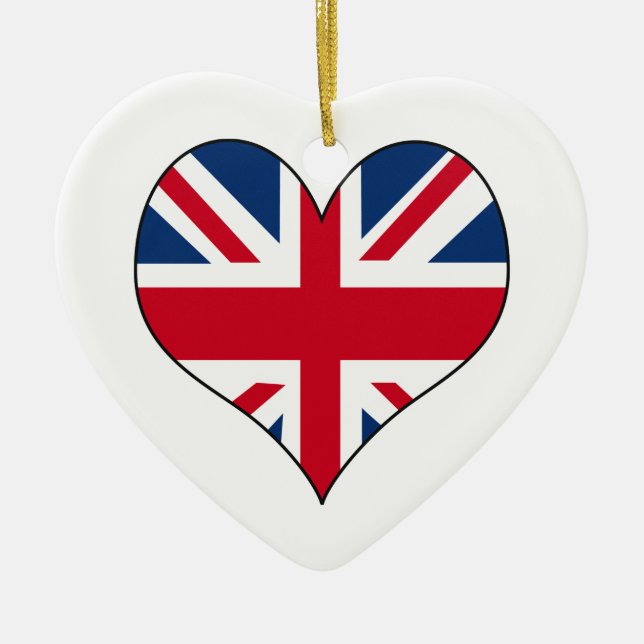Brittisk flagga julgransprydnad keramik (Framsidan)
