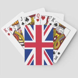 Brittisk flagga som leker kort spel kort