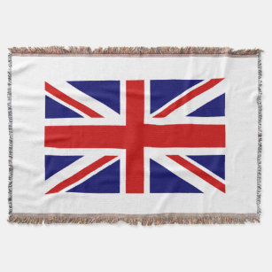 Brittisk flagga vävd facklig jack för kastfilt   mysfilt