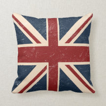 Brittisk flaggadekorativ kudde för bekymrad