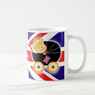 Brittisk flaggamugg för kunglig baby kaffemugg