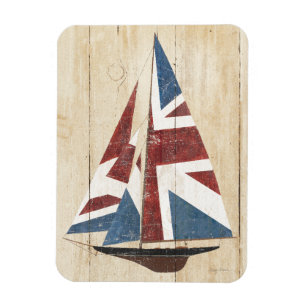 Brittisk flaggasegelbåt magnet