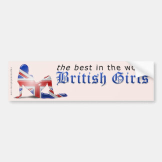 Brittisk flickaSilhouetteflagga Bildekal