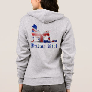 Brittisk flickaSilhouetteflagga T Shirt
